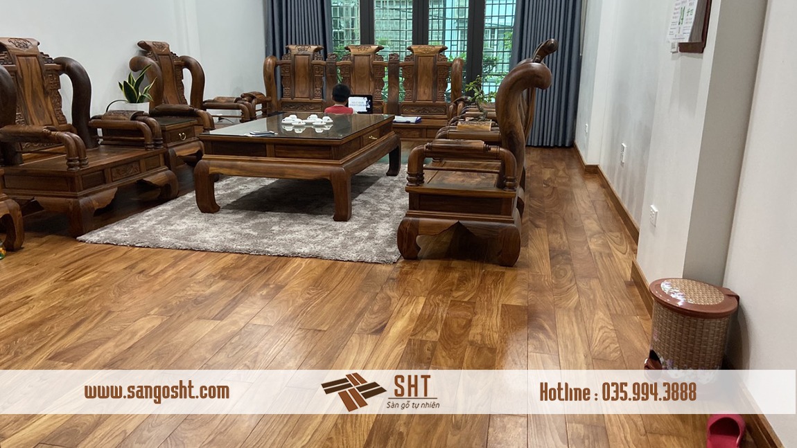 Thi Công Sàn Gỗ Gõ Đỏ Nam Phi